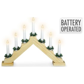 Ambiance Christmas candles on bridge with 7 natural LEDs by Ambiance, Christmas lights - Ref: Foro24-439740, Price: 19,97 €, ...