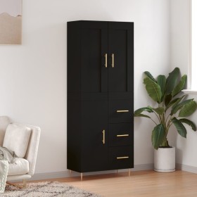 Tall black plywood sideboard 69.5x34x180 cm by vidaXL, Sideboards - Ref: Foro24-3199802, Price: 170,99 €, Discount: %