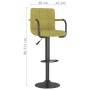 Kitchen stools 2 units green fabric by vidaXL, Kitchen stools - Ref: Foro24-334640, Price: 148,99 €, Discount: %