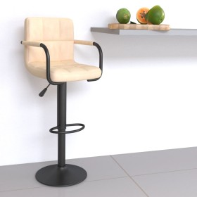 Cream Velvet Kitchen Stool by vidaXL, Kitchen stools - Ref: Foro24-334647, Price: 82,36 €, Discount: %