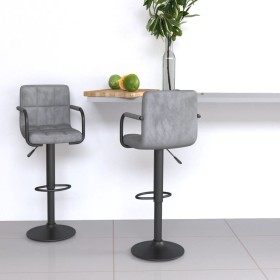 Kitchen stools 2 units light gray velvet by vidaXL, Kitchen stools - Ref: Foro24-334659, Price: 140,19 €, Discount: %