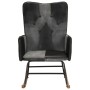 Genuine Leather and Black Canvas Rocking Chair by vidaXL, Rocking chairs - Ref: Foro24-339694, Price: 105,92 €, Discount: %