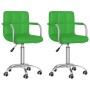 Swivel dining chairs 2 units green synthetic leather by vidaXL, dining chairs - Ref: Foro24-334706, Price: 101,39 €, Discount: %