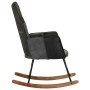 Genuine Leather and Black Canvas Rocking Chair by vidaXL, Rocking chairs - Ref: Foro24-339694, Price: 105,92 €, Discount: %