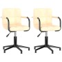 Swivel dining chairs 2 units cream velvet by vidaXL, dining chairs - Ref: Foro24-334782, Price: 102,98 €, Discount: %