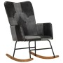 Genuine Leather and Black Canvas Rocking Chair by vidaXL, Rocking chairs - Ref: Foro24-339694, Price: 105,92 €, Discount: %