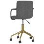 Dark Gray Velvet Swivel Dining Chair by vidaXL, dining chairs - Ref: Foro24-334835, Price: 82,07 €, Discount: %