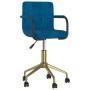 Blue Velvet Swivel Dining Chair by vidaXL, dining chairs - Ref: Foro24-334838, Price: 73,24 €, Discount: %