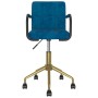 Blue Velvet Swivel Dining Chair by vidaXL, dining chairs - Ref: Foro24-334838, Price: 73,24 €, Discount: %