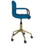 Silla de comedor giratoria de terciopelo azul de vidaXL, Sillas de comedor - Ref: Foro24-334838, Precio: 73,99 €, Descuento: %