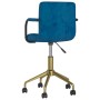 Silla de comedor giratoria de terciopelo azul de vidaXL, Sillas de comedor - Ref: Foro24-334838, Precio: 73,99 €, Descuento: %