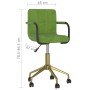 Light Green Velvet Swivel Dining Chair by vidaXL, dining chairs - Ref: Foro24-334836, Price: 91,94 €, Discount: %