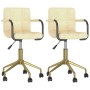 Swivel dining chairs 2 units cream velvet by vidaXL, dining chairs - Ref: Foro24-334844, Price: 95,99 €, Discount: %