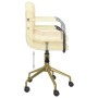 Swivel dining chairs 2 units cream velvet by vidaXL, dining chairs - Ref: Foro24-334844, Price: 95,99 €, Discount: %