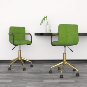 Swivel dining chairs 2 units light green velvet by vidaXL, dining chairs - Ref: Foro24-334847, Price: 97,99 €, Discount: %