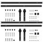 Kit de herrajes de puertas correderas acero negro 2 uds 200 cm de vidaXL, Marcos de puertas - Ref: Foro24-3059845, Precio: 10...