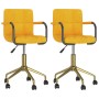 Sillas de comedor giratorias 2 uds terciopelo amarillo mostaza de vidaXL, Sillas de comedor - Ref: Foro24-334852, Precio: 116...