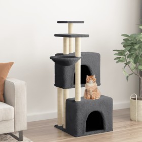 Rascador para gatos con postes de sisal gris oscuro 122 cm de vidaXL, Mobiliario para gatos - Ref: Foro24-172054, Precio: 53,...