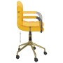 Sillas de comedor giratorias 2 uds terciopelo amarillo mostaza de vidaXL, Sillas de comedor - Ref: Foro24-334852, Precio: 116...