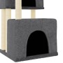 Rascador para gatos con postes de sisal gris oscuro 122 cm de vidaXL, Mobiliario para gatos - Ref: Foro24-172054, Precio: 54,...