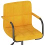 Sillas de comedor giratorias 2 uds terciopelo amarillo mostaza de vidaXL, Sillas de comedor - Ref: Foro24-334852, Precio: 116...