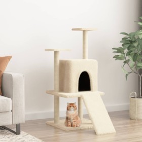 Cat scratching post with cream sisal posts 110 cm by vidaXL, Cat furniture - Ref: Foro24-172037, Price: 39,23 €, Discount: %