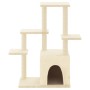 Rascador para gatos con postes de sisal color crema 97,5 cm de vidaXL, Mobiliario para gatos - Ref: Foro24-172049, Precio: 39...