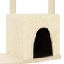 Rascador para gatos con postes de sisal color crema 97,5 cm de vidaXL, Mobiliario para gatos - Ref: Foro24-172049, Precio: 39...