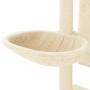 Rascador para gatos con postes de sisal color crema 130,5 cm de vidaXL, Mobiliario para gatos - Ref: Foro24-172040, Precio: 5...