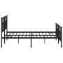 Black metal headboard and footboard bed frame 180x200 cm by vidaXL, Beds and slatted bases - Ref: Foro24-353461, Price: 171,2...