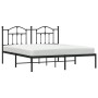 Bed frame with black metal headboard 180x200 cm by vidaXL, Beds and slatted bases - Ref: Foro24-353443, Price: 138,87 €, Disc...