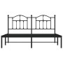 Bed frame with black metal headboard 180x200 cm by vidaXL, Beds and slatted bases - Ref: Foro24-353443, Price: 138,87 €, Disc...