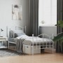 Metal bed frame with headboard and footboard white 90x200 cm by vidaXL, Beds and slatted bases - Ref: Foro24-353499, Price: 1...