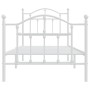 Metal bed frame with headboard and footboard white 90x200 cm by vidaXL, Beds and slatted bases - Ref: Foro24-353499, Price: 1...