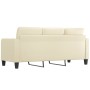 3-seater cream-colored synthetic leather sofa, 180 cm by vidaXL, Sofas - Ref: Foro24-359123, Price: 249,10 €, Discount: %