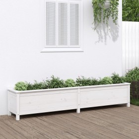 Arriate elevado de jardín madera de pino blanco 199,5x40x39 cm de vidaXL, Maceteros y jardineras - Ref: Foro24-825269, Precio...