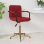 Red Wine Velvet Swivel Dining Chair by vidaXL, dining chairs - Ref: Foro24-334862, Price: 70,99 €, Discount: %