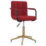 Red Wine Velvet Swivel Dining Chair by vidaXL, dining chairs - Ref: Foro24-334862, Price: 70,99 €, Discount: %