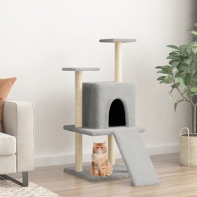 Cat scratcher with light gray sisal posts 110 cm by vidaXL, Cat furniture - Ref: Foro24-172038, Price: 39,23 €, Discount: %