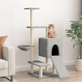 Cat scratching post with light gray sisal posts 130.5 cm by vidaXL, Cat furniture - Ref: Foro24-172041, Price: 48,00 €, Disco...