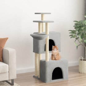 Cat scratching post with light gray sisal posts 122 cm by vidaXL, Cat furniture - Ref: Foro24-172053, Price: 45,76 €, Discoun...