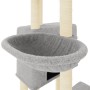 Rascador para gatos con postes de sisal gris claro 122 cm de vidaXL, Mobiliario para gatos - Ref: Foro24-172053, Precio: 51,3...