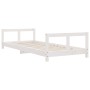 Estructura de cama para niños madera de pino blanco 80x200 cm de vidaXL, Cunas y camas para niños - Ref: Foro24-834421, Preci...