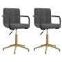 Swivel dining chairs 2 units dark gray velvet by vidaXL, dining chairs - Ref: Foro24-334868, Price: 100,33 €, Discount: %