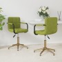 Swivel dining chairs 2 units light green velvet by vidaXL, dining chairs - Ref: Foro24-334869, Price: 116,99 €, Discount: %