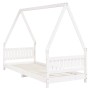 Estructura de cama para niños madera de pino blanco 80x200 cm de vidaXL, Cunas y camas para niños - Ref: Foro24-834496, Preci...