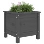 Solid gray pine wood planter 40x40x39 cm by vidaXL, Pots and planters - Ref: Foro24-825249, Price: 53,81 €, Discount: %