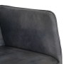 Mecedora con taburete cuero auténtico gris de vidaXL, Mecedoras - Ref: Foro24-339697, Precio: 134,60 €, Descuento: %