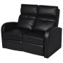 2 and 3 seater armchairs with LED black synthetic leather by vidaXL, Sofas - Ref: Foro24-274315, Price: 1,00 €, Discount: %