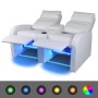 2-Sitzer-Sessel mit LED-Beleuchtung aus weißem Kunstleder von vidaXL, Sofas - Ref: Foro24-243595, Preis: 707,90 €, Rabatt: %